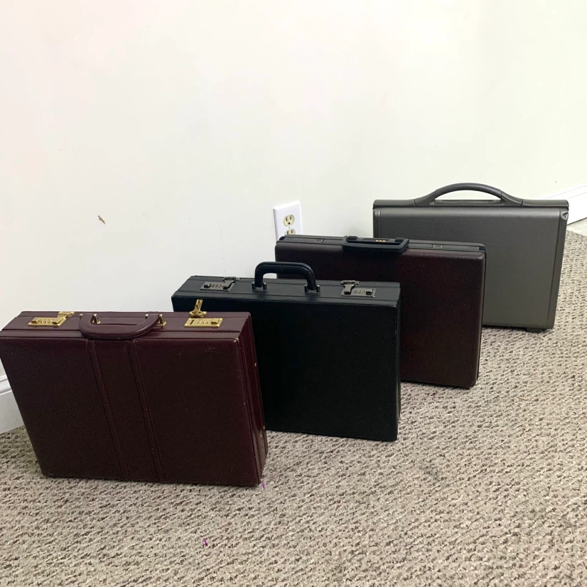 Hard Shell Briefcases Combination Lock Business Cases Vintage