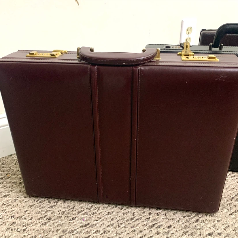 Hard Shell Briefcases Combination Lock Business Cases Vintage - photo 2