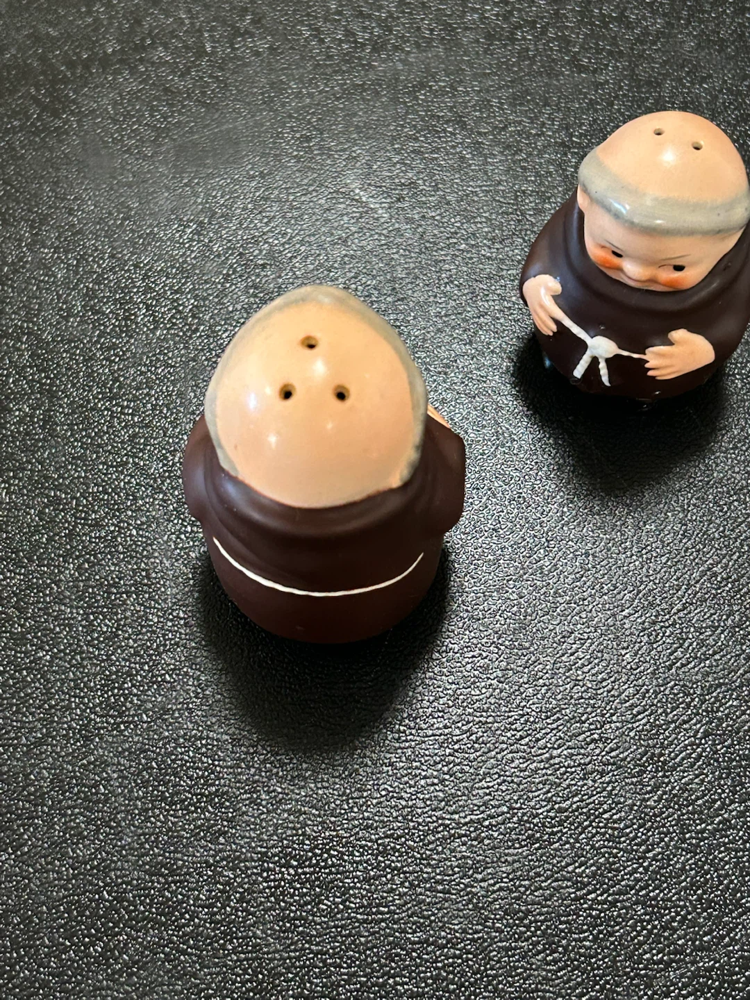 Vintage Ceramic Monk Salt and Pepper Shakers - photo 2
