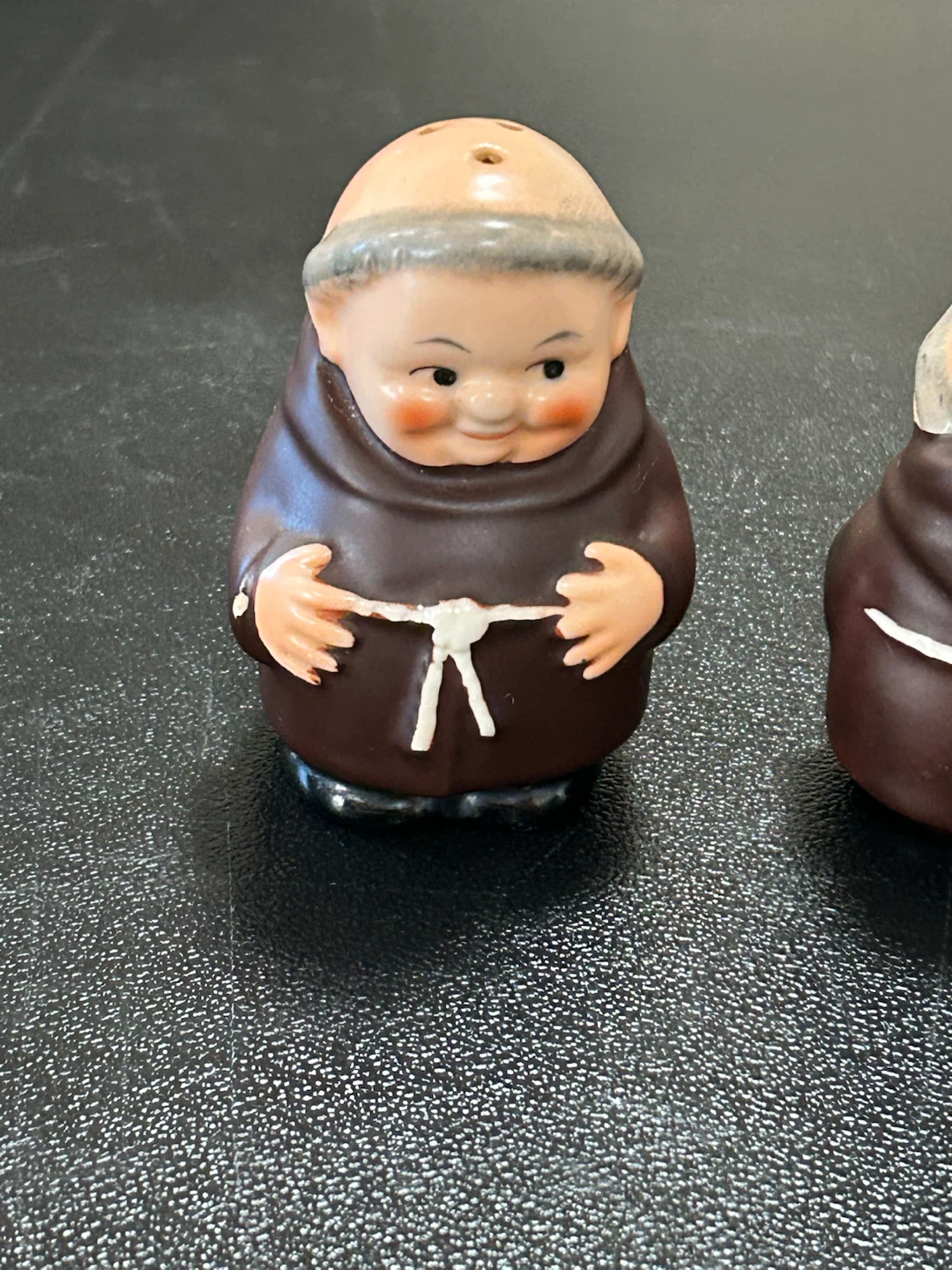 Vintage Ceramic Monk Salt and Pepper Shakers - photo 4