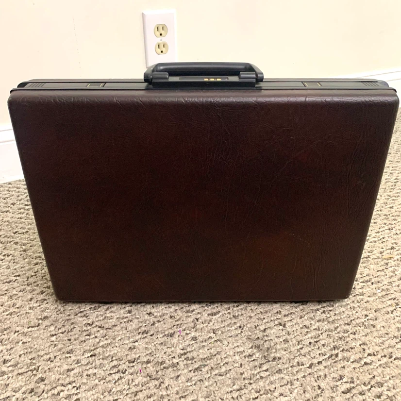 Hard Shell Briefcase Business Document Case Brown Samsonite