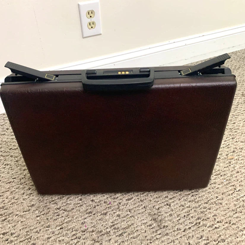 Hard Shell Briefcase Business Document Case Brown Samsonite - photo 4