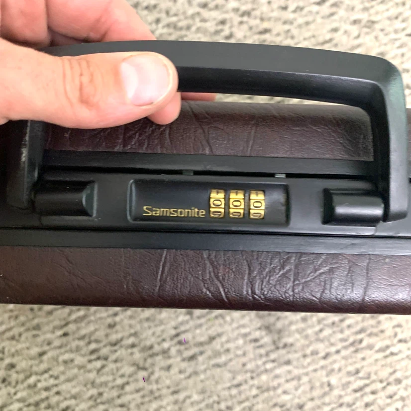 Hard Shell Briefcase Business Document Case Brown Samsonite - photo 5