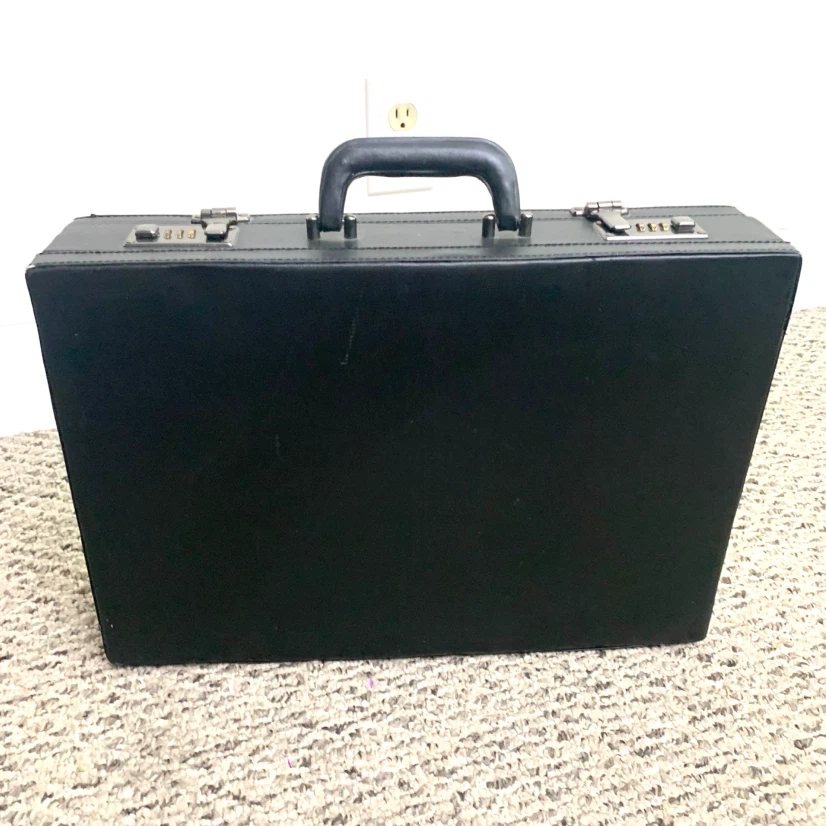 Buxton Black Attache Case Briefcase