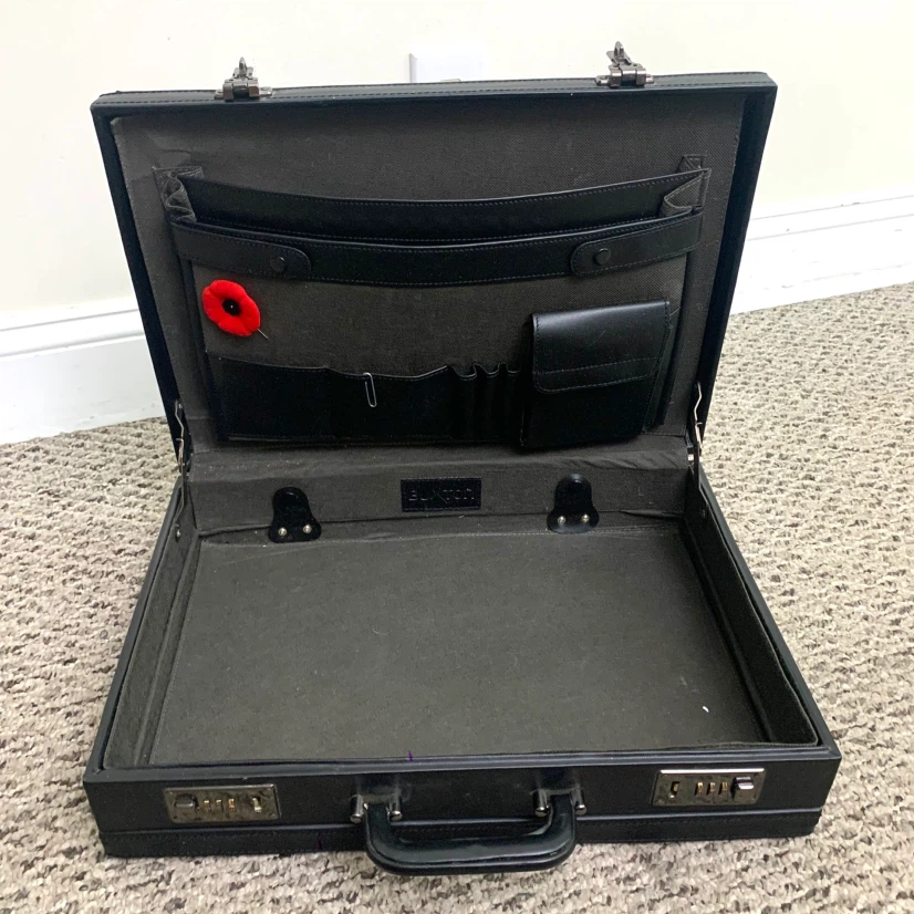 Buxton Black Attache Case Briefcase - photo 2