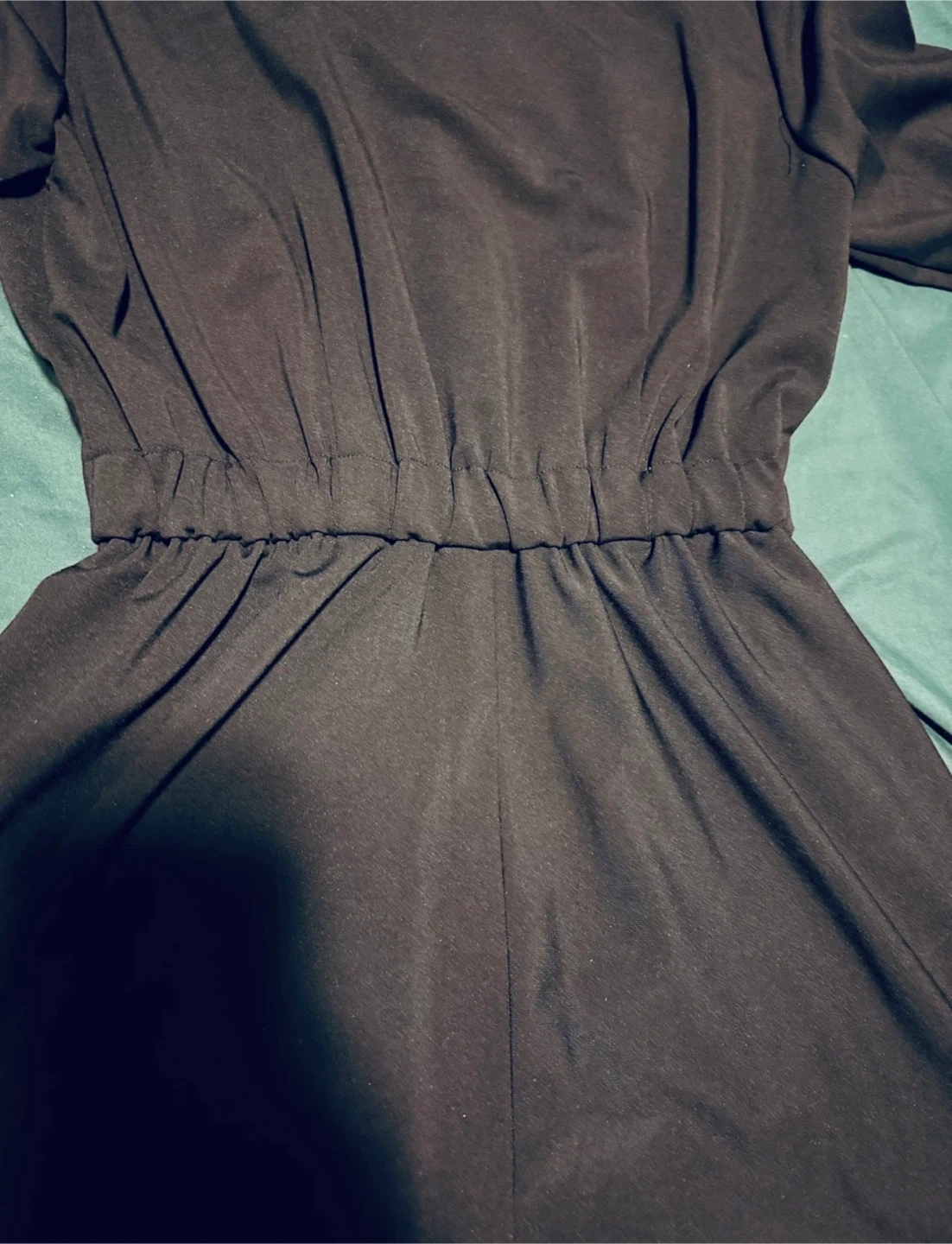 Black long-sleeve dress with fringe, brand new - photo 5