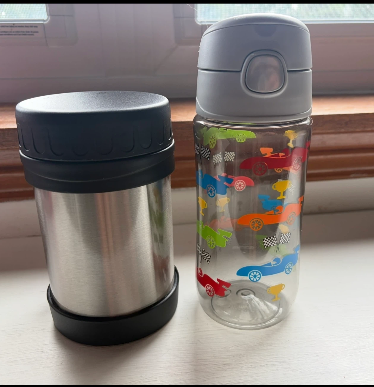 Food jar and thermos water bottle set