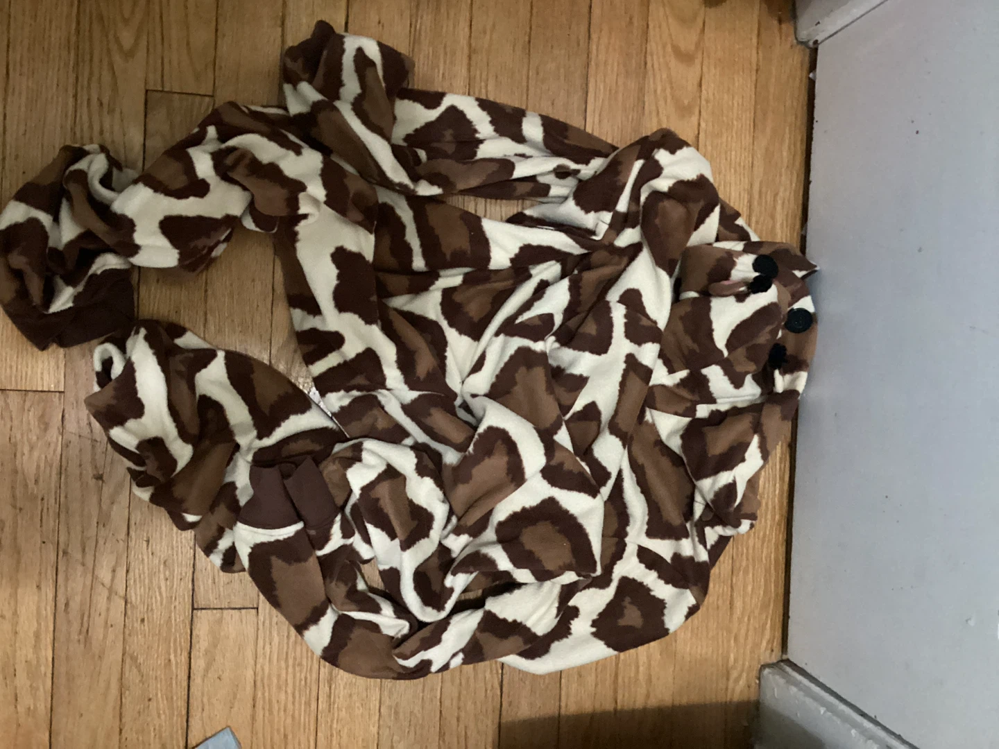 🏈 Size M adult Giraffe Animal Onesie Pajama Costume - photo 2