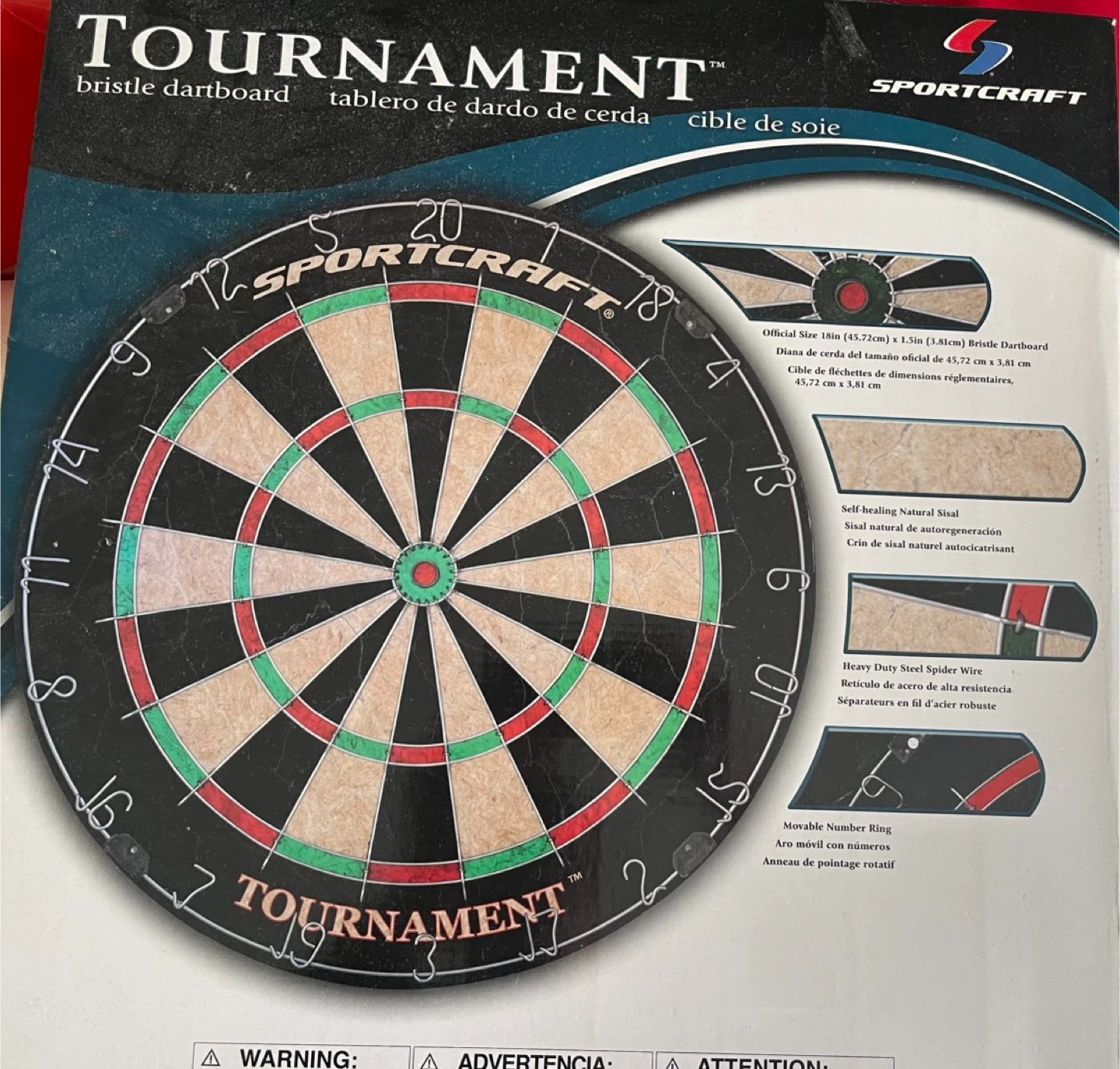 Sportcraft Tournament Bristle Dartboard