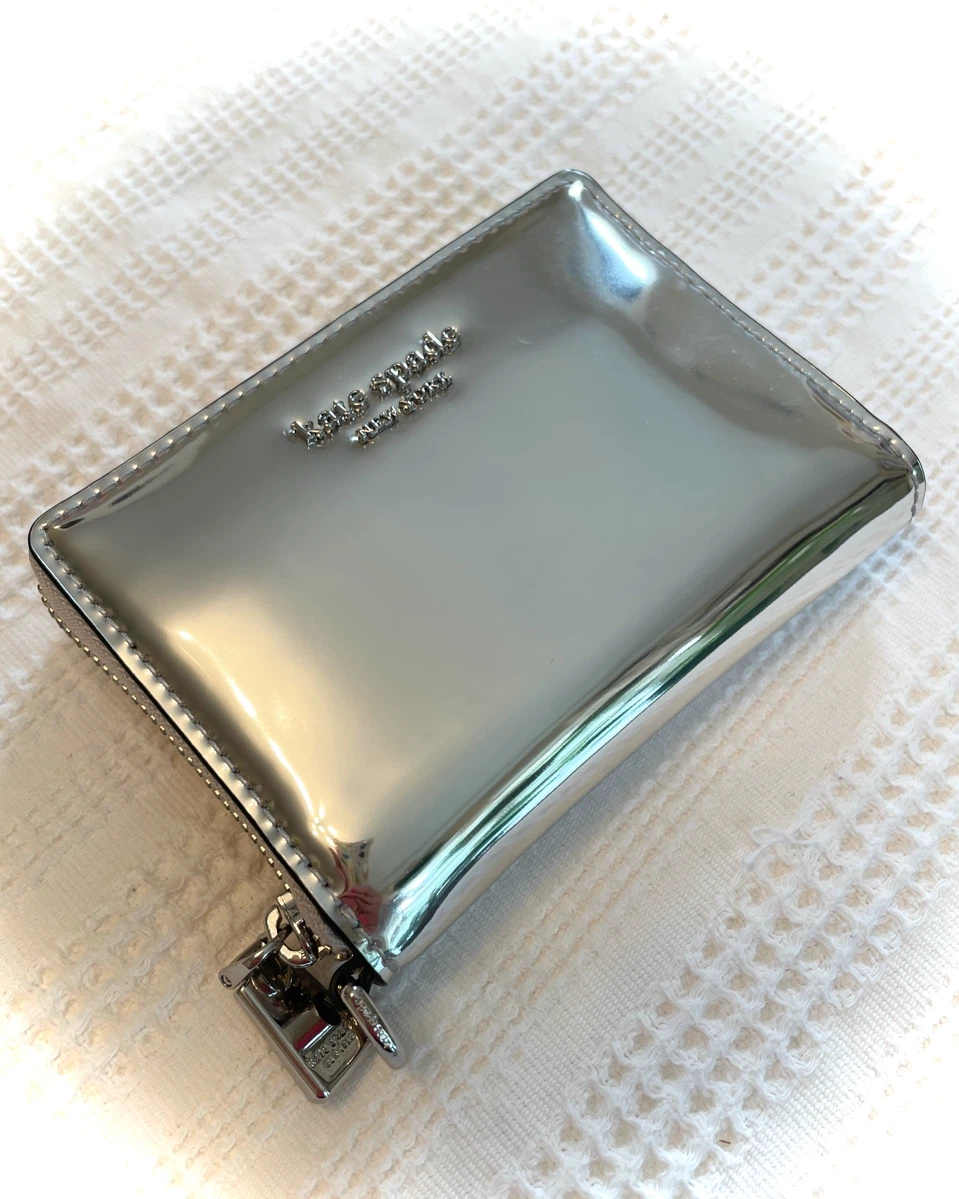 Kate Spade Wallet Metallic Silver Brand New With Tags