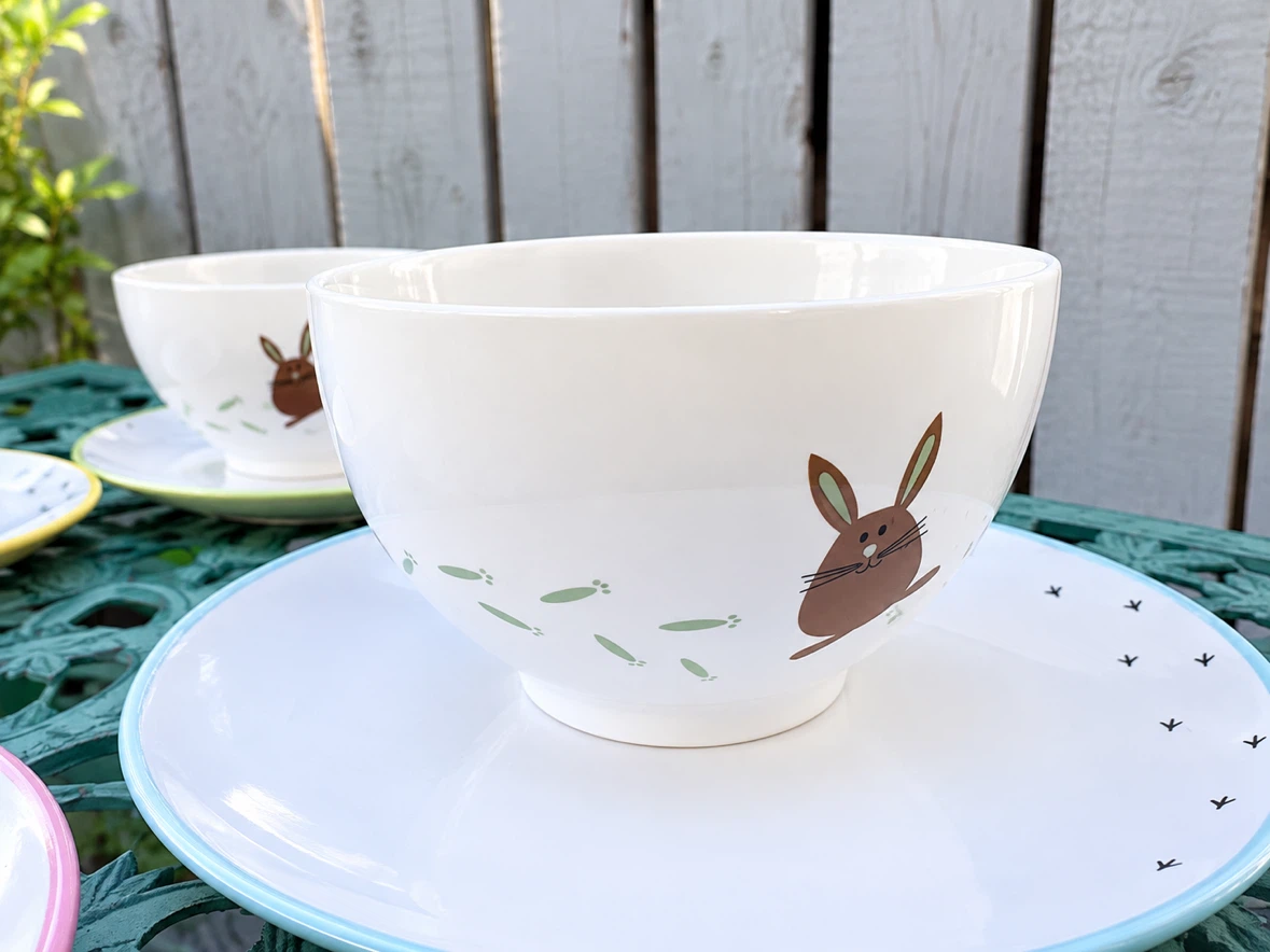 Easter Bunny & Chick  – 8 Piece Bowls/Dishes - photo 2