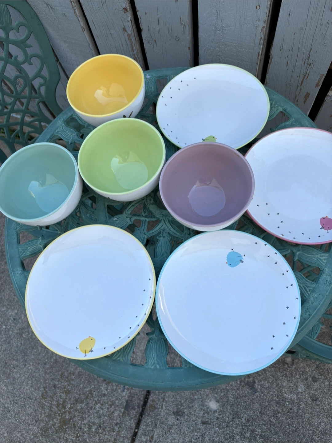 Easter Bunny & Chick  – 8 Piece Bowls/Dishes - photo 4