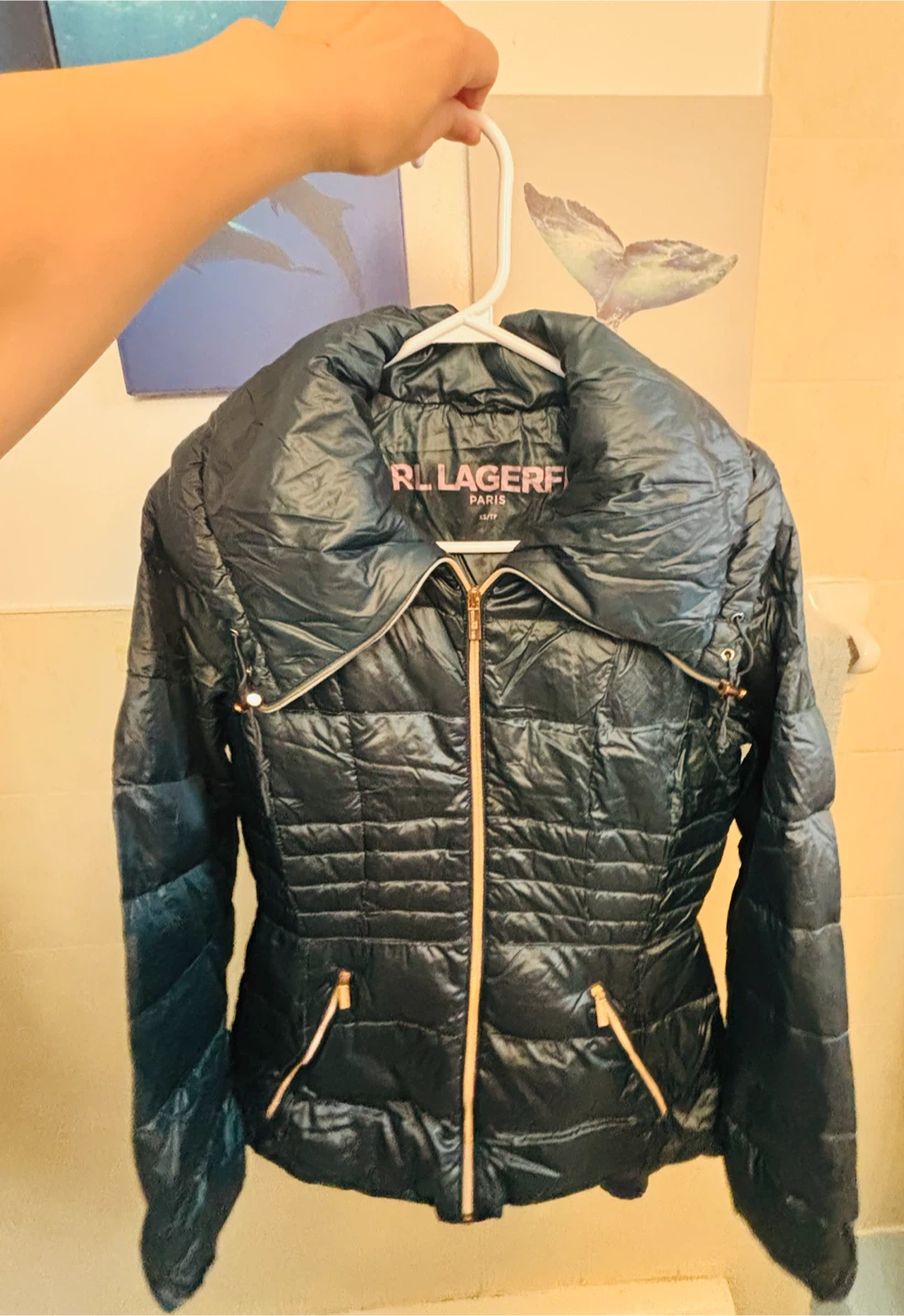 Karl Lagerfeld Paris Puffer Jacket, XS.