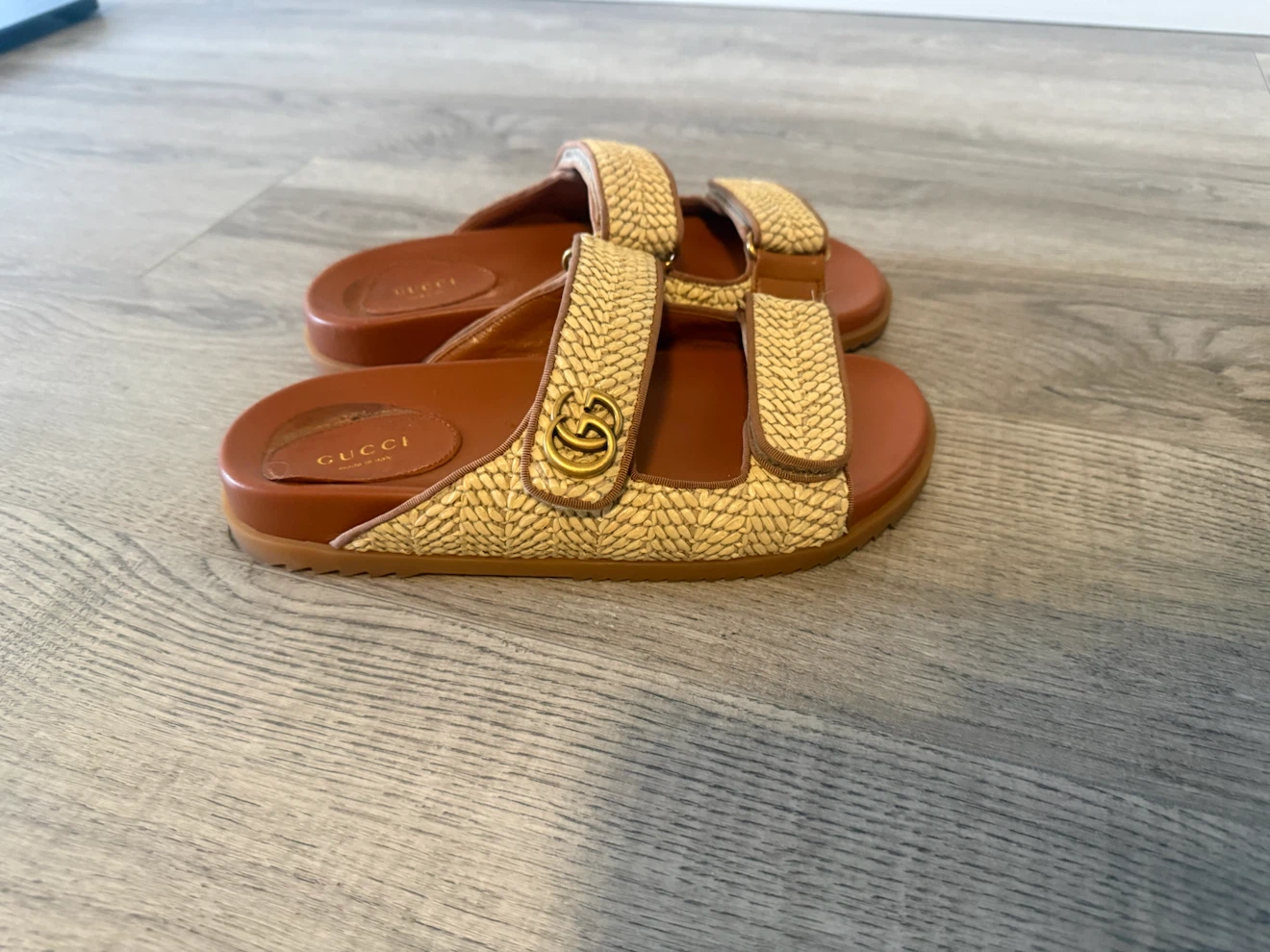 Gucci Raffia Double G Sandals - photo 2