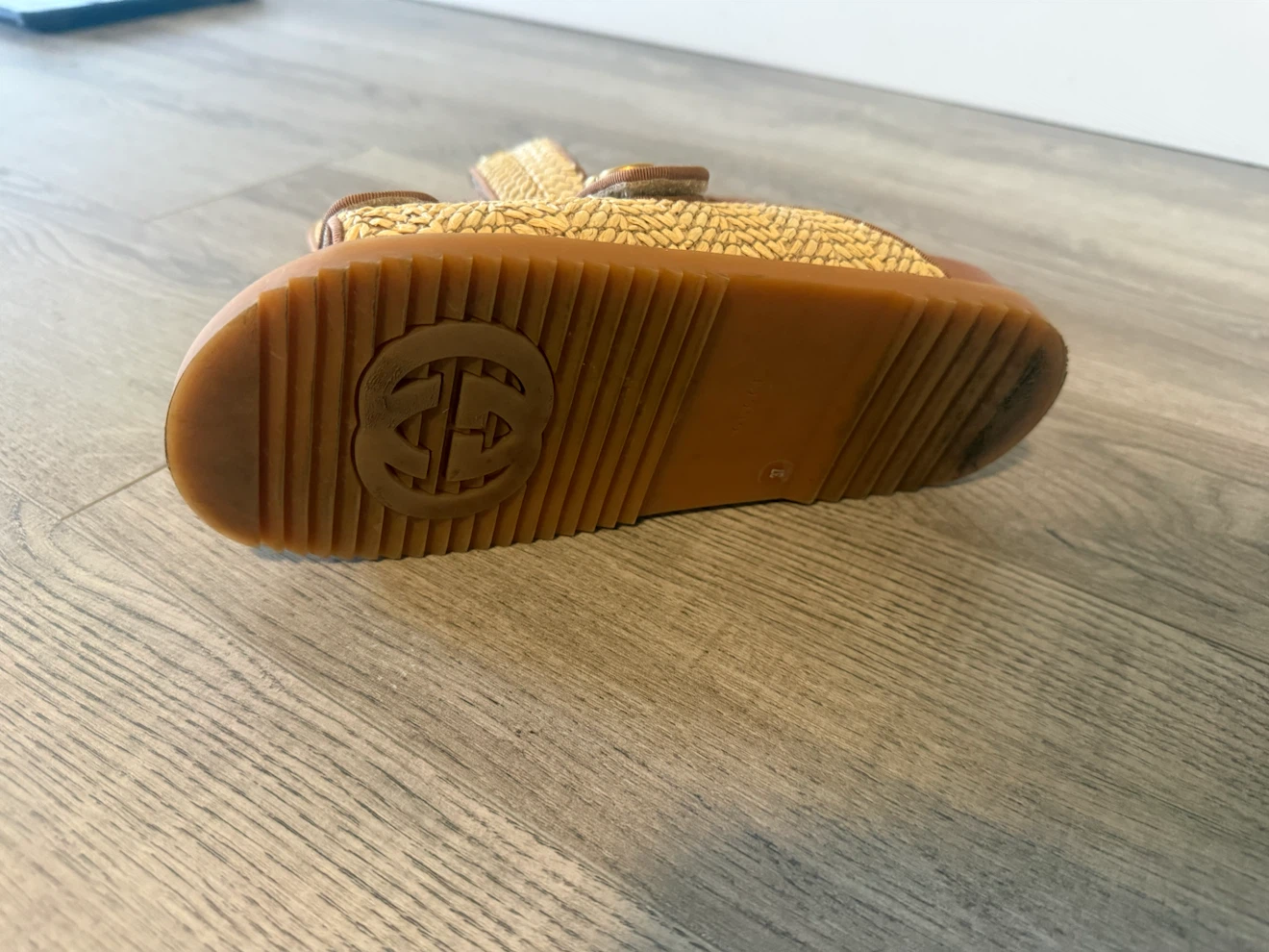 Gucci Raffia Double G Sandals - photo 4