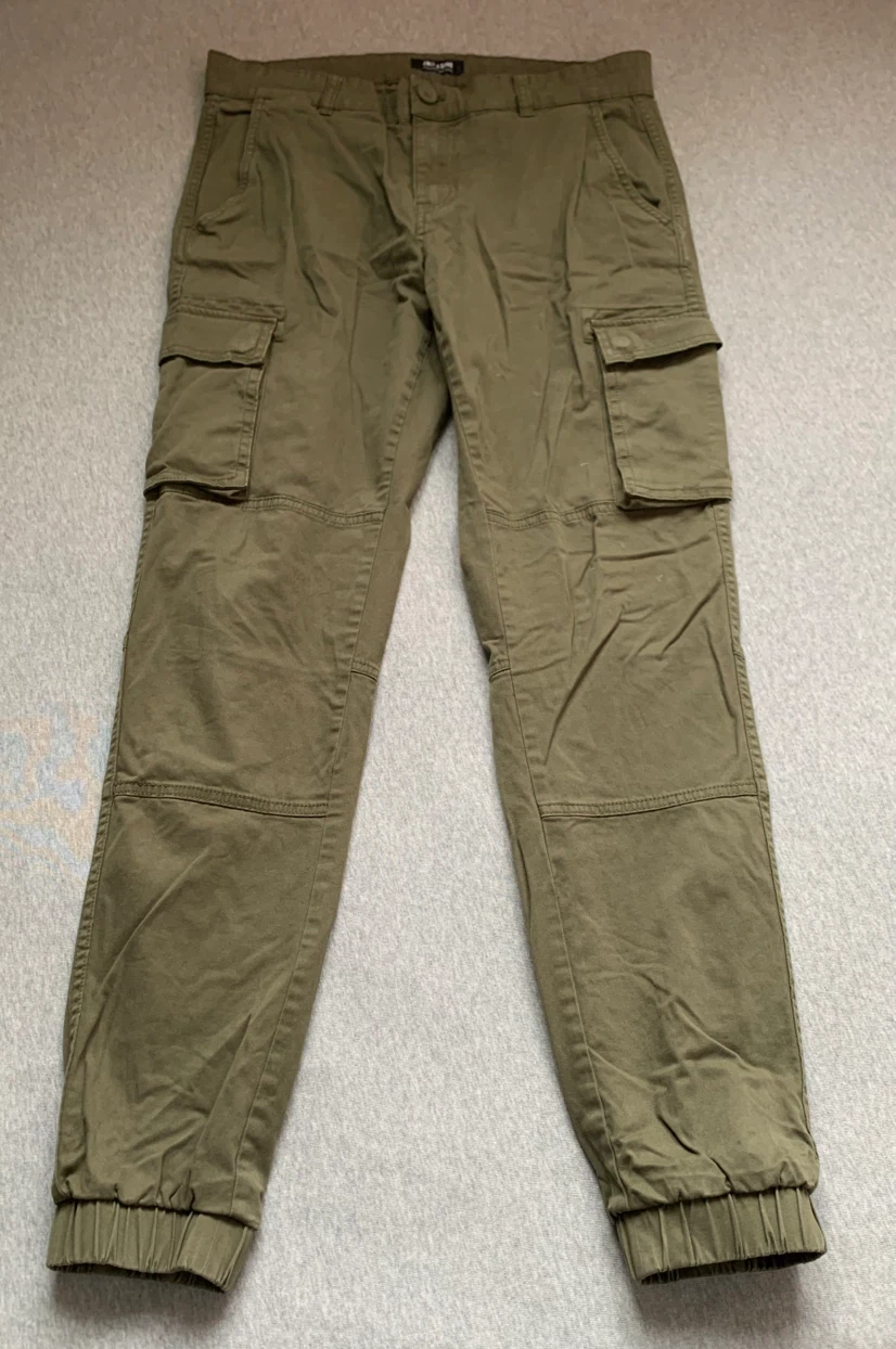 Only & Sons Olive Green Cargo Cuff Pants W32 L34 🏈