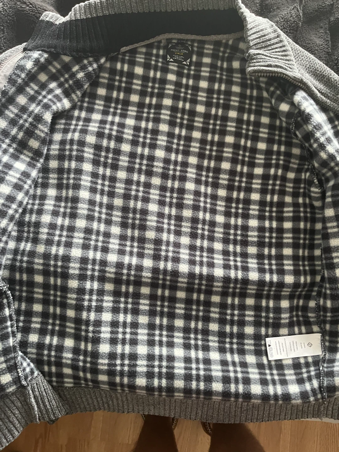 Point Zero Grey Knit Full-Zip Sweater - photo 2