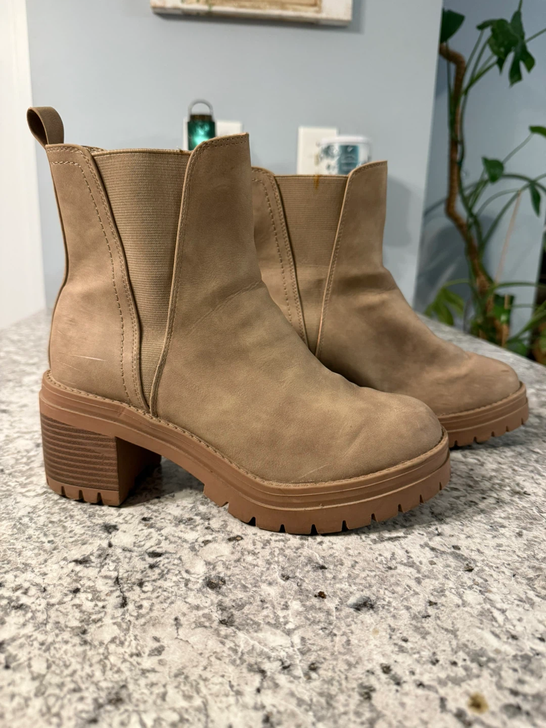 Tan Chelsea Platform Ankle Boots - photo 2