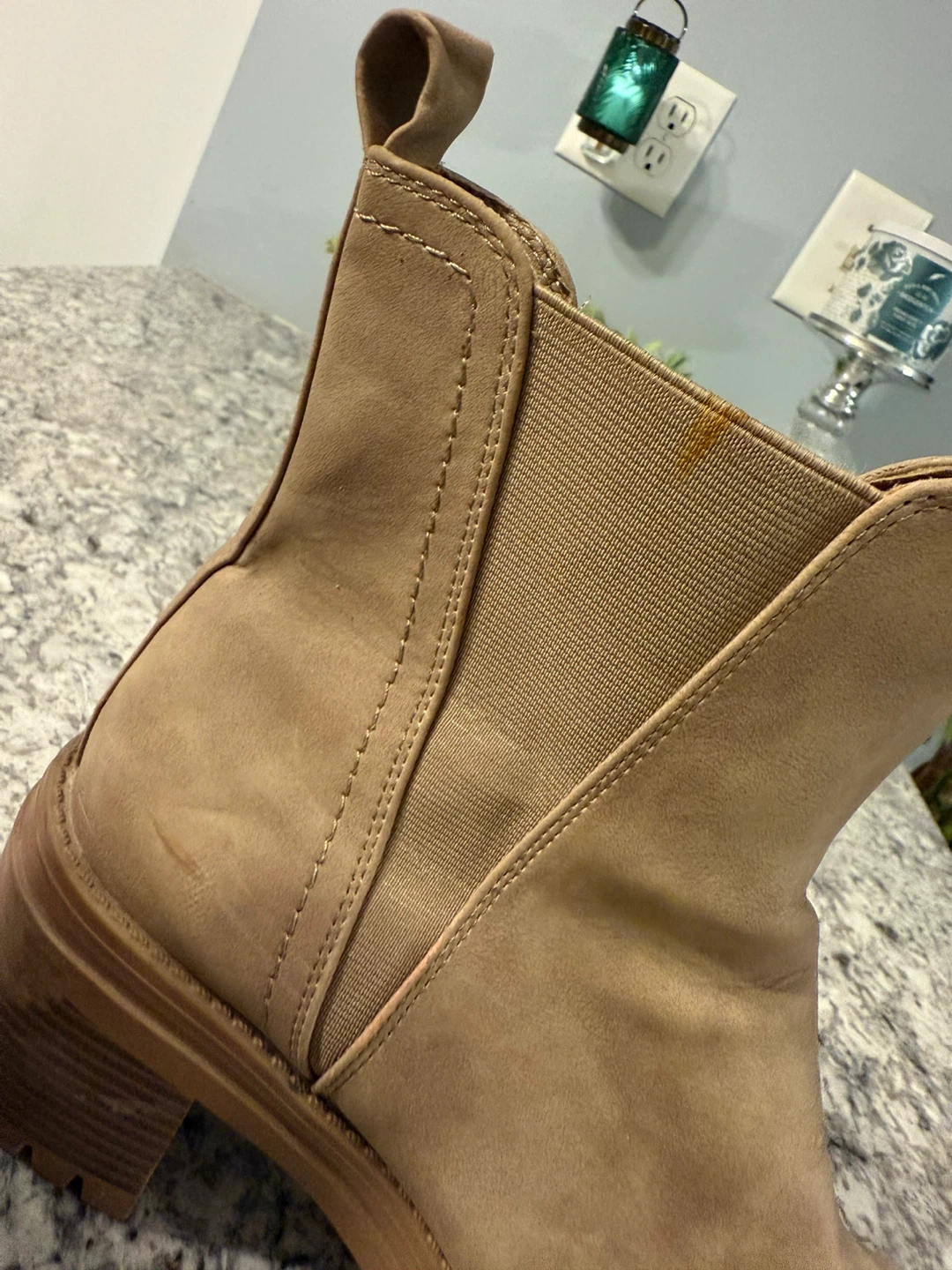 Tan Chelsea Platform Ankle Boots - photo 3