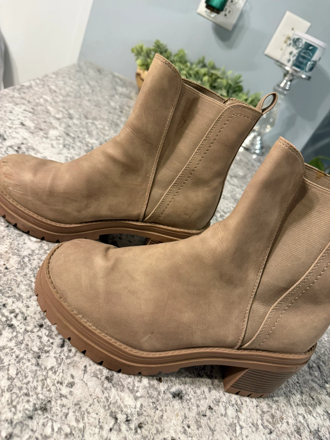 Tan Chelsea Platform Ankle Boots - photo 5