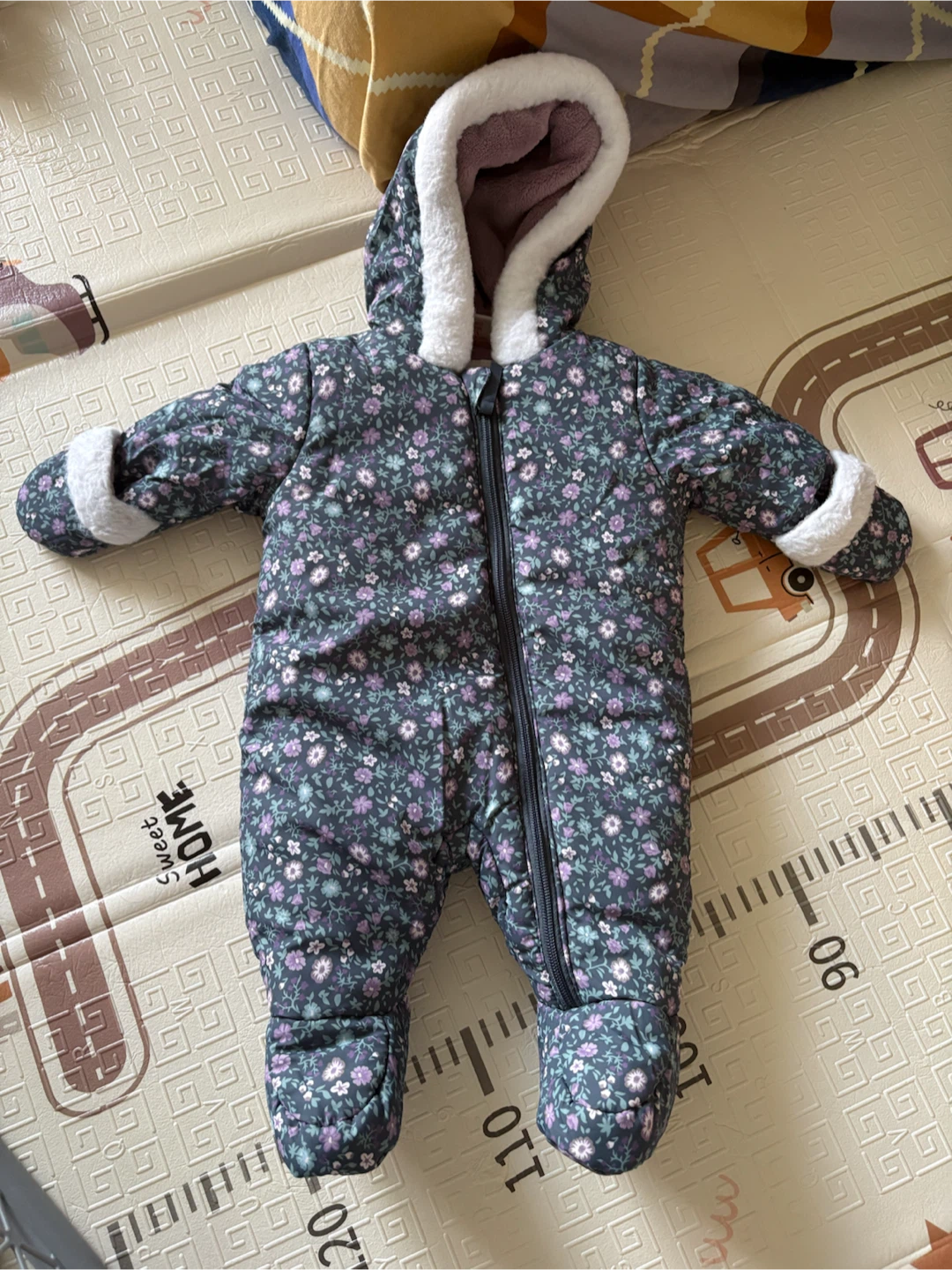 Baby Floral Winter Snowsuit