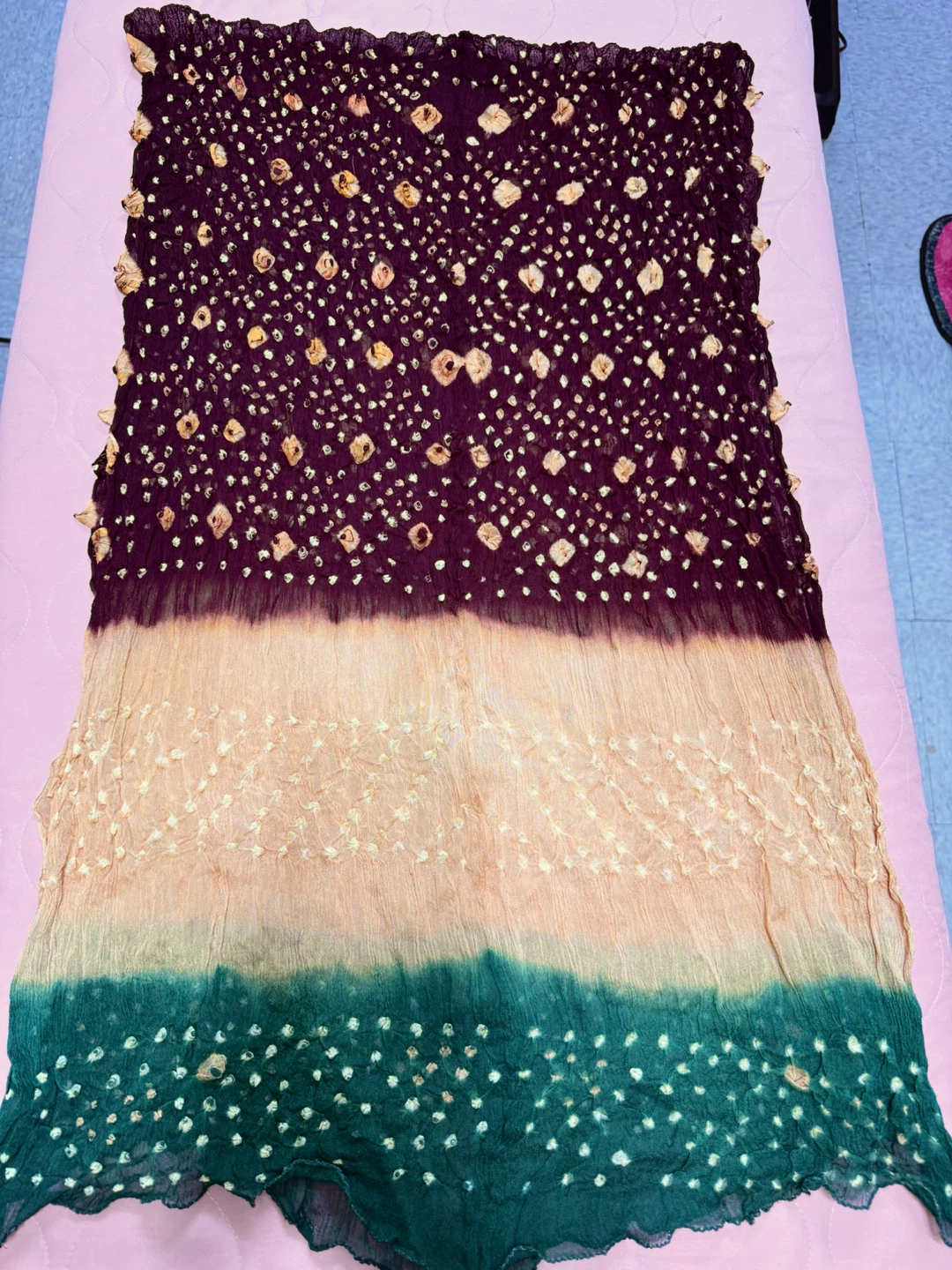 Chiffon chunri crush stole/scarf/mini shawl - photo 3