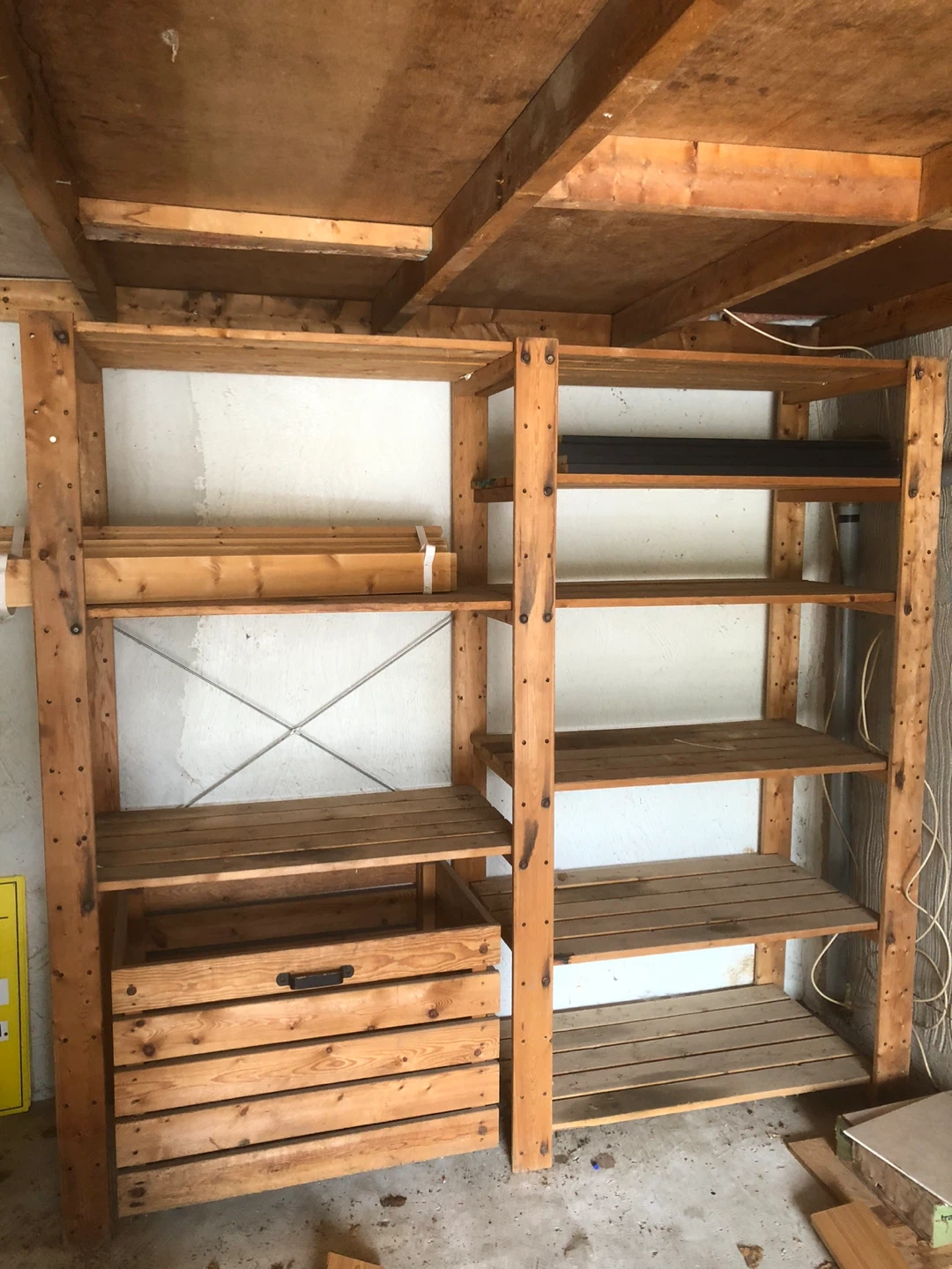 Solid Wood Storage Shelving Unit