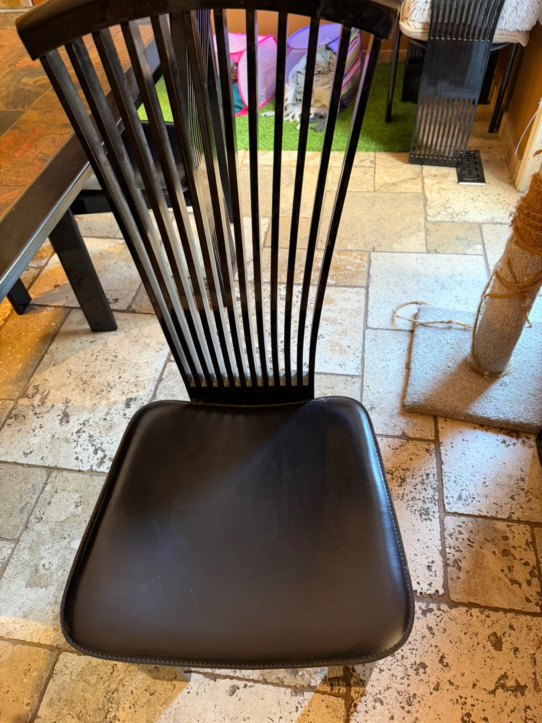 Slate tile dining table and chairs set - photo 3