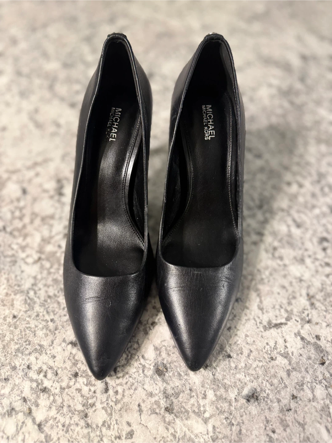 Michael Kors Black Leather Pointed Toe Heels - photo 2