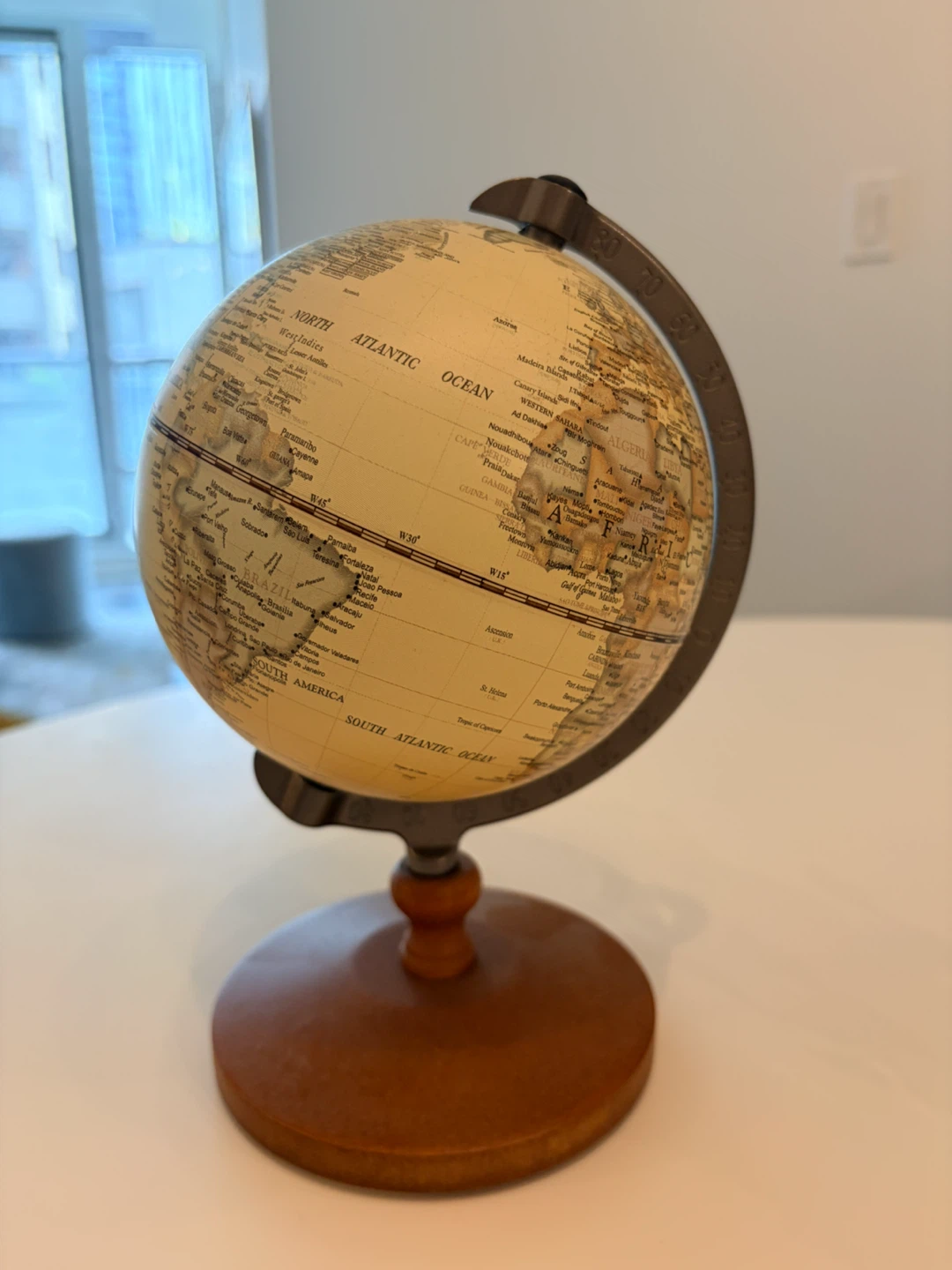 Decorative World Globe with Wood Base - photo 3