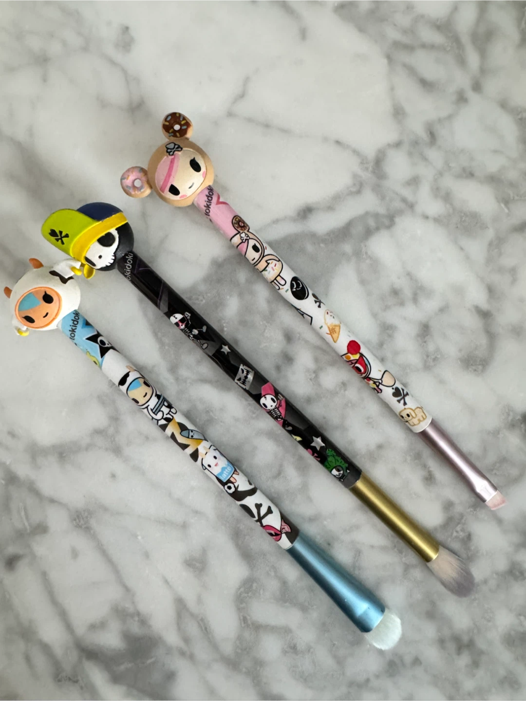 Set of 3 Tokidoki Pittura Eye Makeup Brushes
