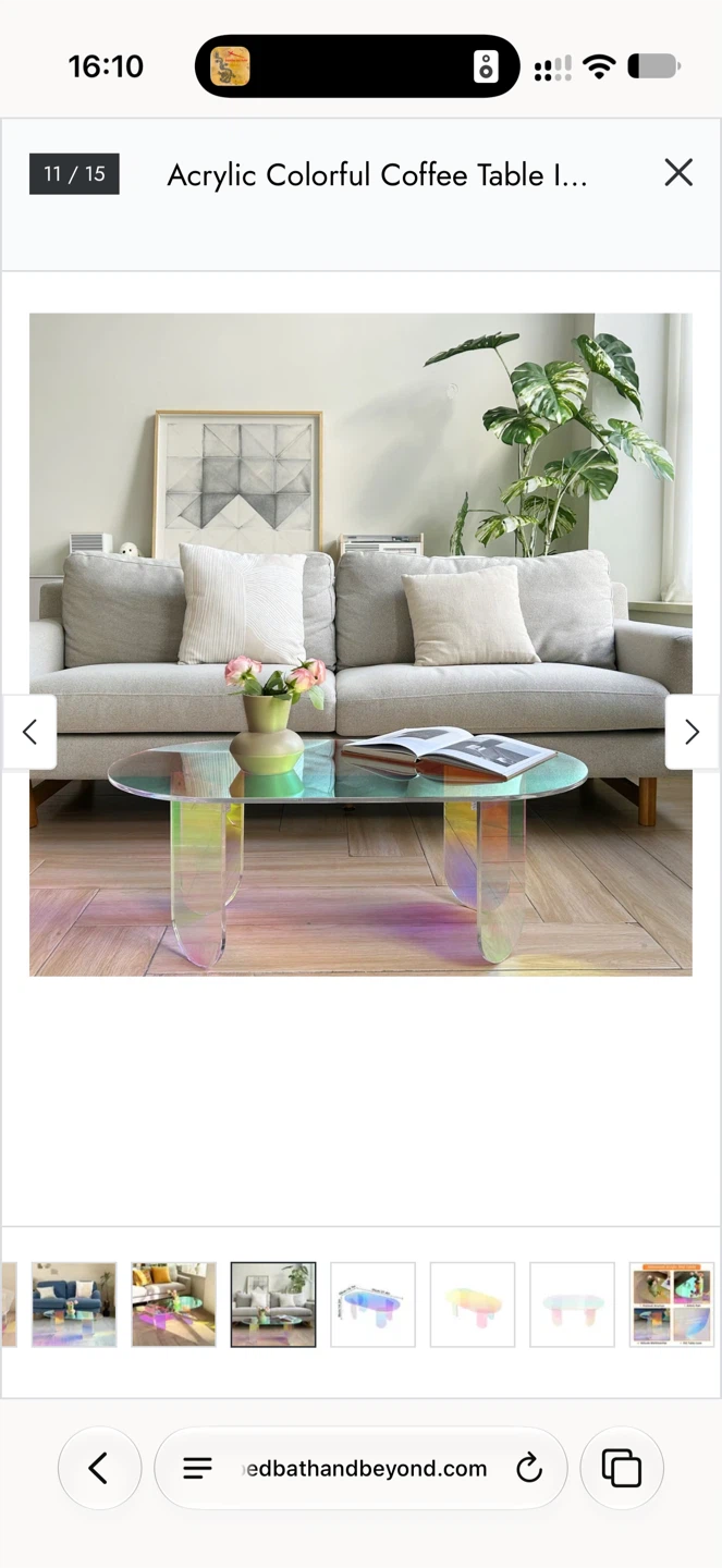Iridescent Acrylic Coffee Table