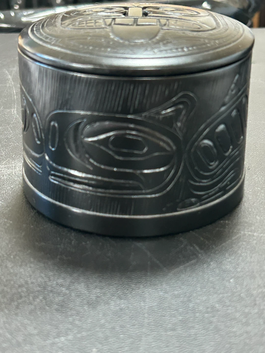 Indigenous Carved Stone Trinket Box - photo 2
