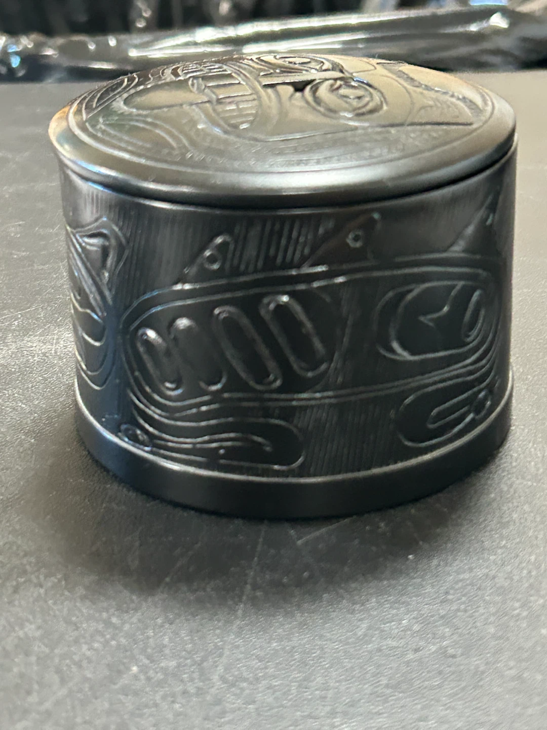 Indigenous Carved Stone Trinket Box - photo 3