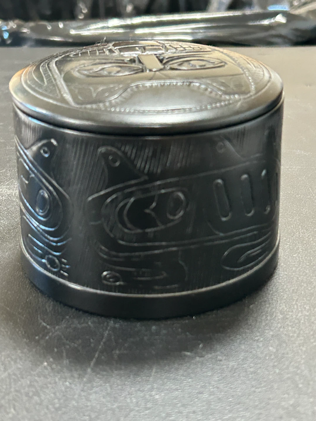 Indigenous Carved Stone Trinket Box - photo 4