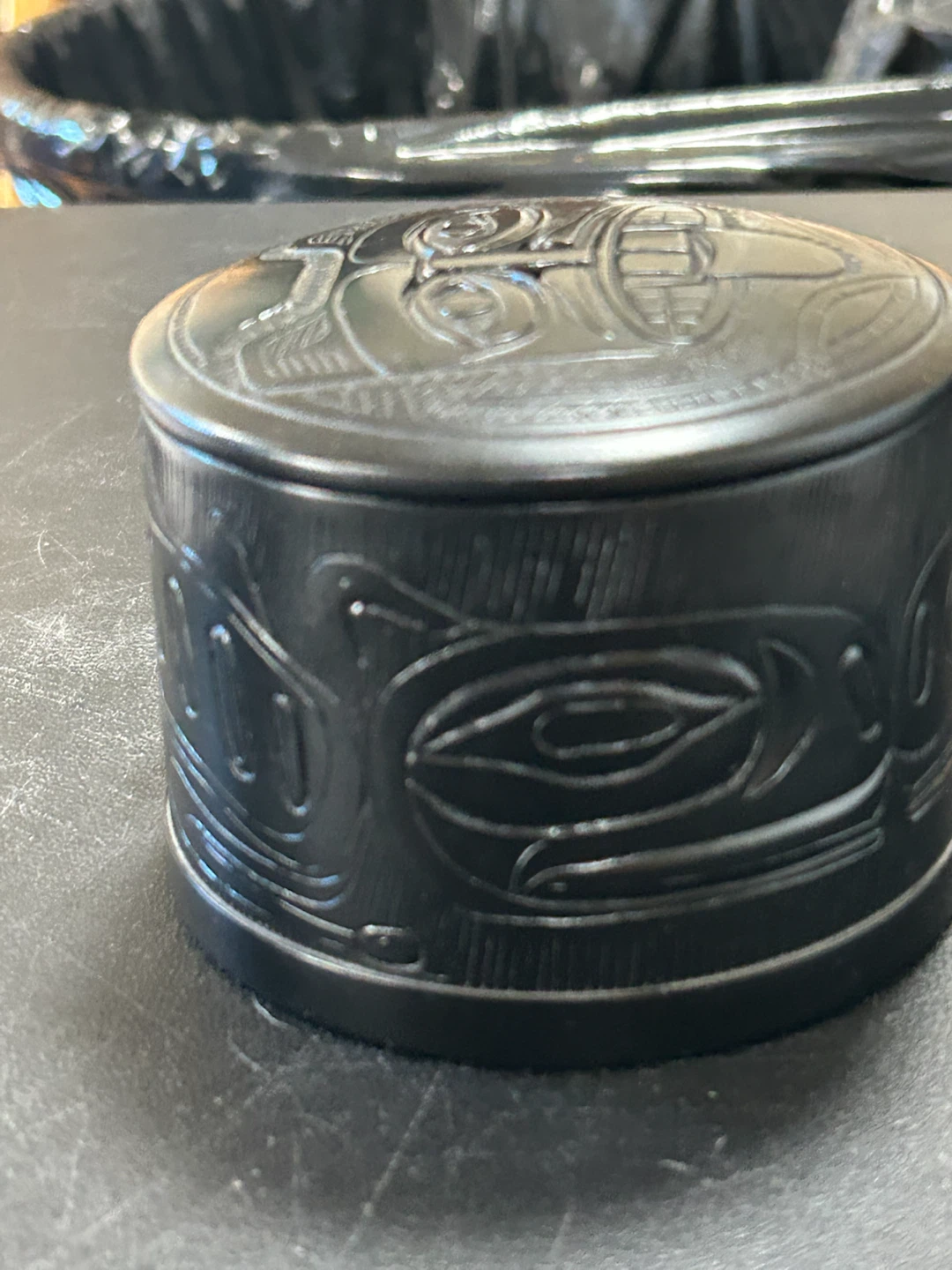 Indigenous Carved Stone Trinket Box - photo 5