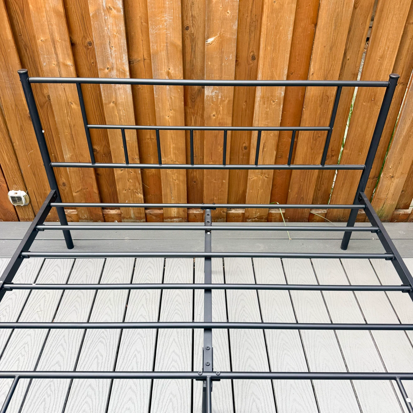 Black Metal Platform Bed Frame Full w/ Head/Footboard 🏈 - photo 3