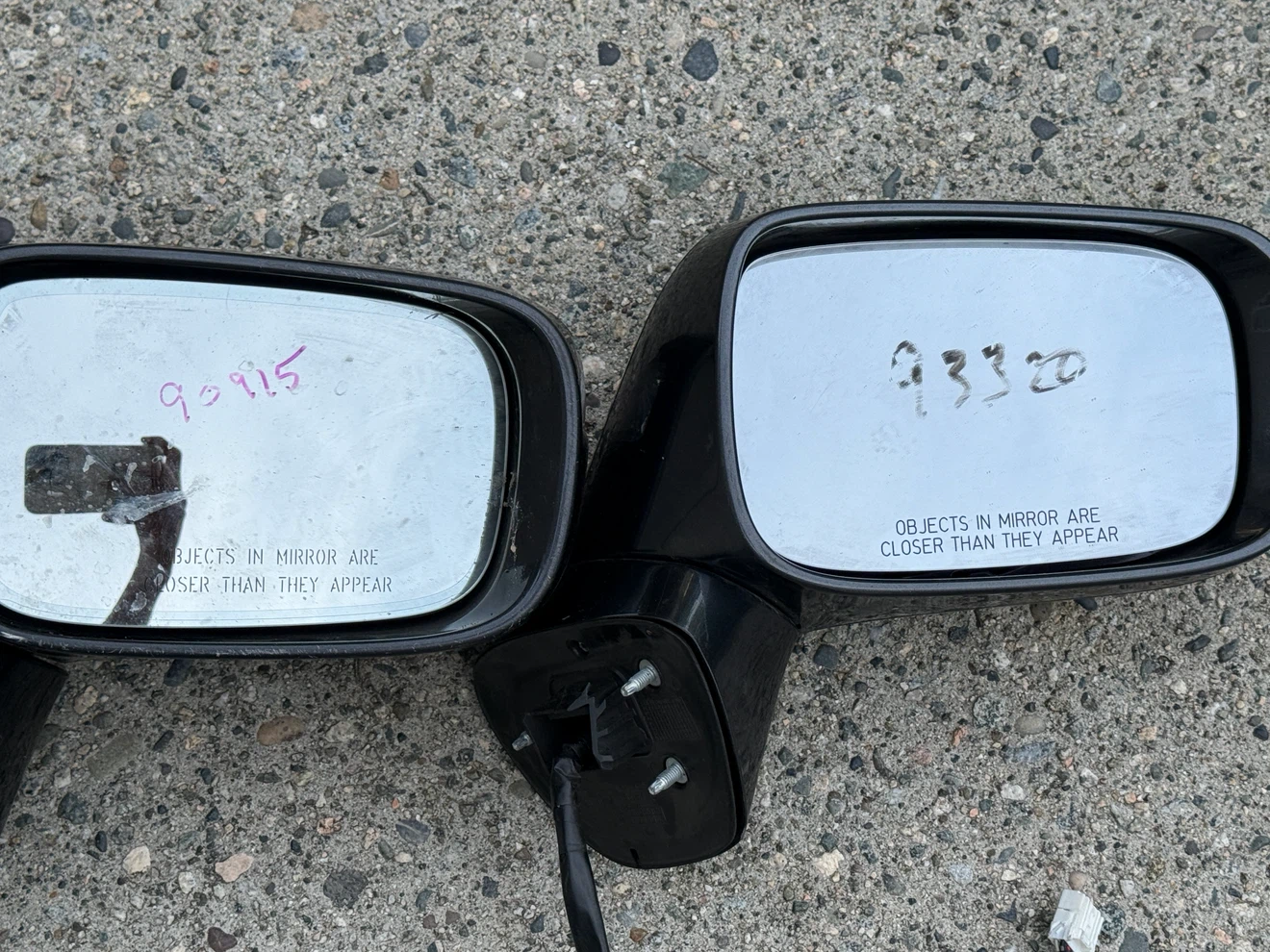 Set of Two Black Side View Mirrors - photo 2