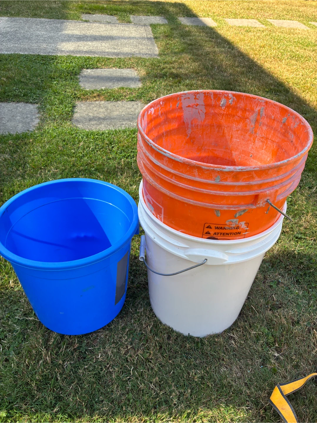 Set of 3 Plastic Buckets - $10 for all