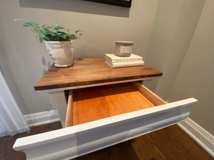 Refinished 2-Drawer Accent Cabinet / Nightstand – Cre - photo 3