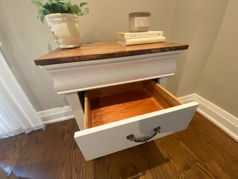Refinished 2-Drawer Accent Cabinet / Nightstand – Cre - photo 4