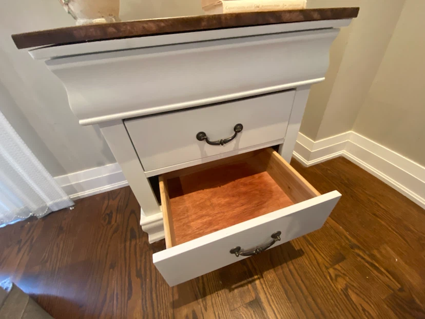 Refinished 2-Drawer Accent Cabinet / Nightstand – Cre - photo 5