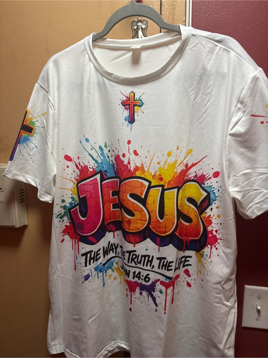🏈 Jesus Graphic Print T-Shirt