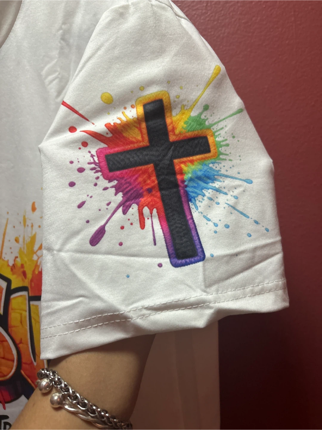 🏈 Jesus Graphic Print T-Shirt - photo 3