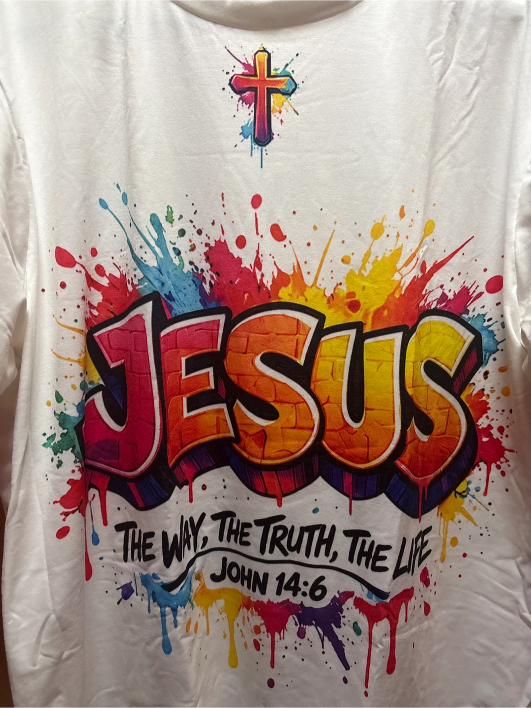 🏈 Jesus Graphic Print T-Shirt - photo 4