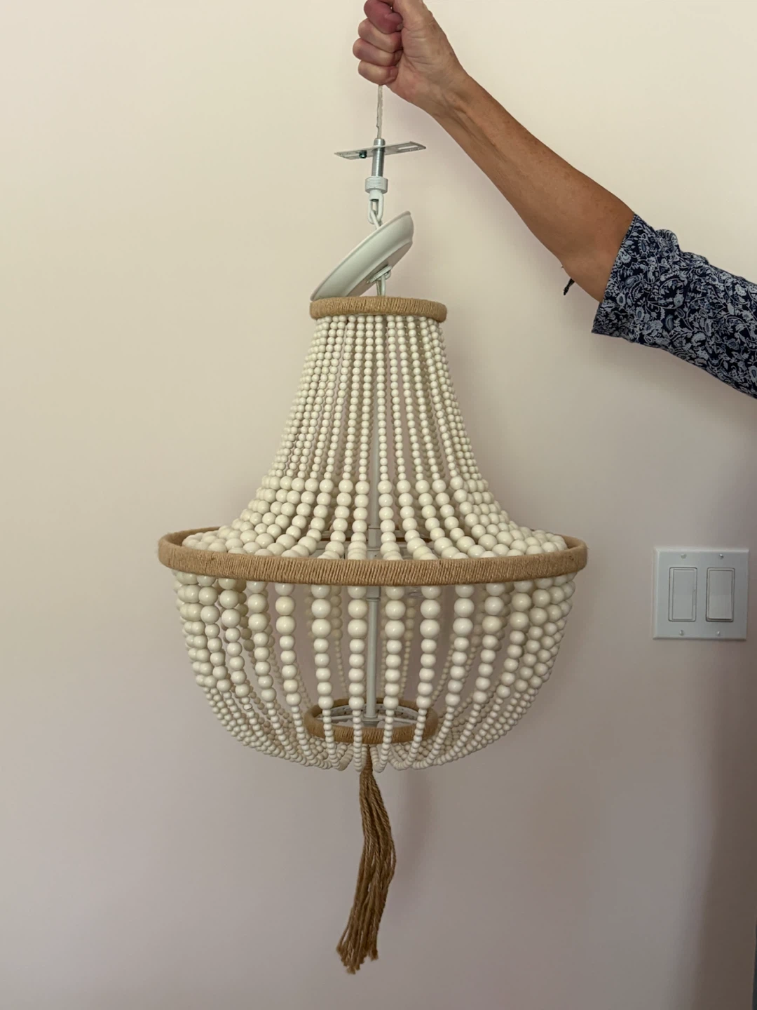 Safavieh Cream Beaded Pendant Light - photo 4