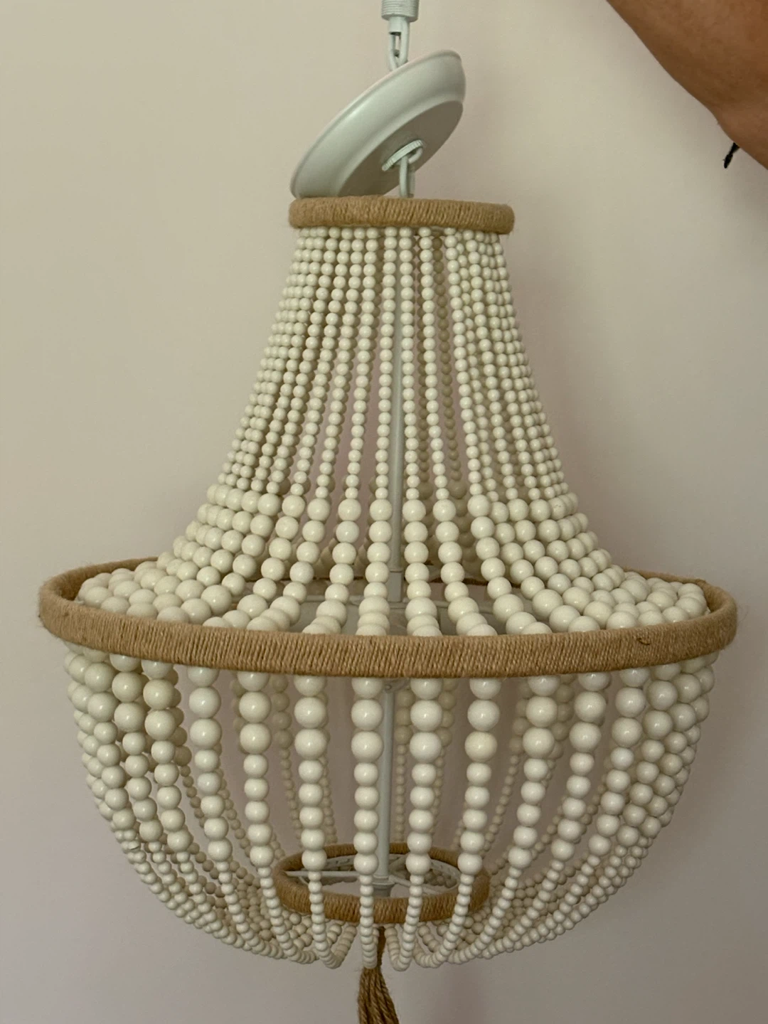 Safavieh Cream Beaded Pendant Light