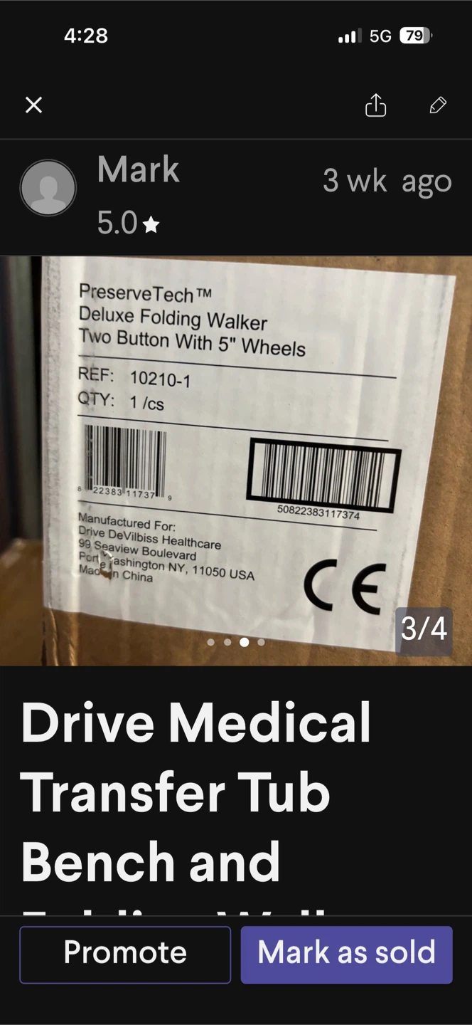 Drive walker and tub bench - photo 4