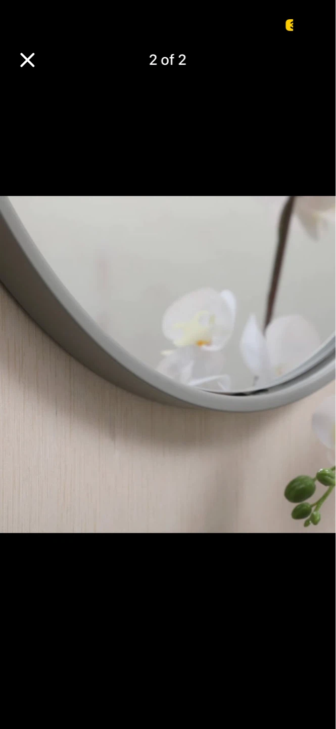 Minimalist Round Wall Mirror with Silver Frame - photo 2