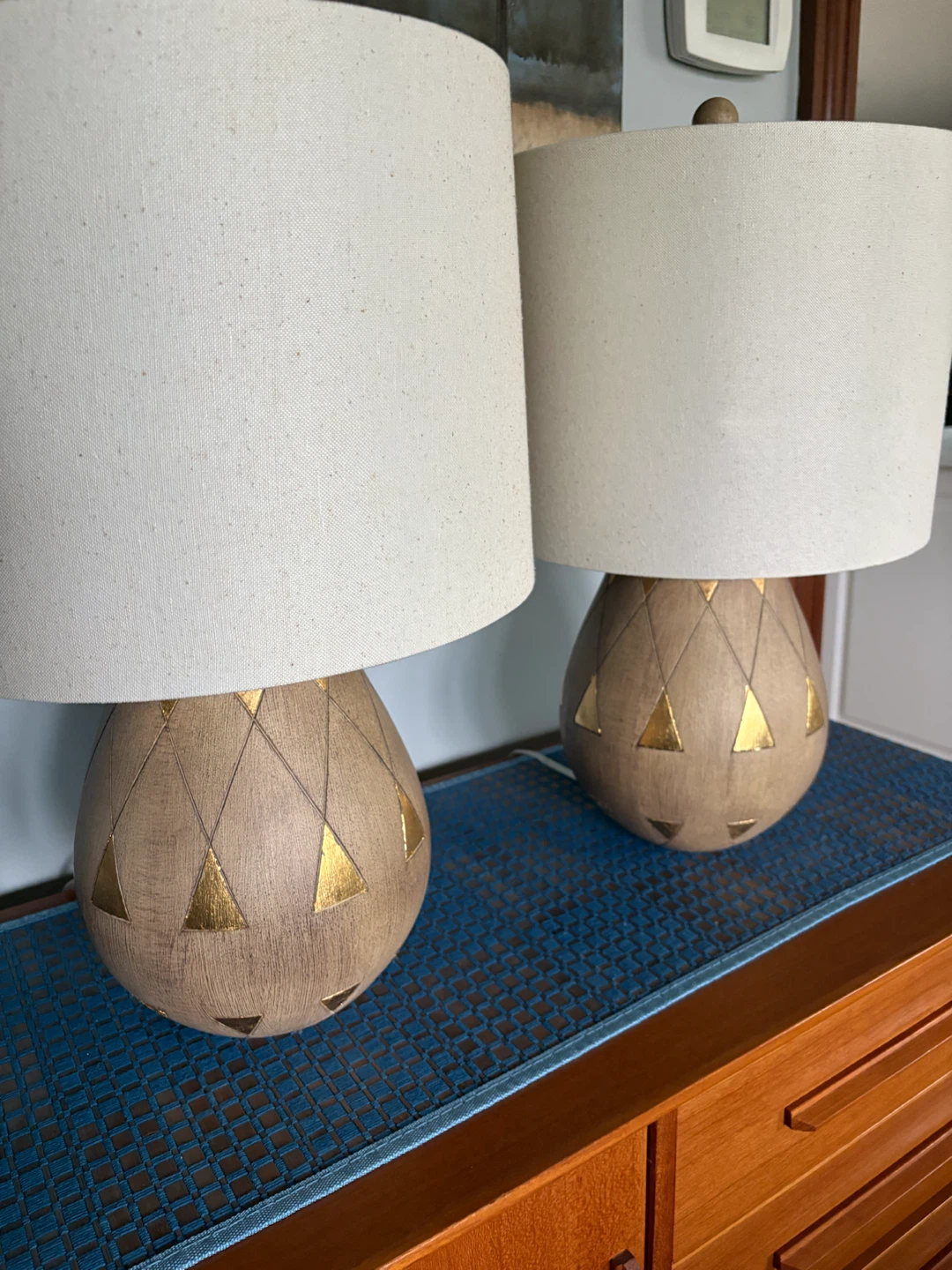 Set of Two Geometric Table Lamps